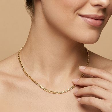 Fremada 10k Gold Mariner Link Chain Necklace