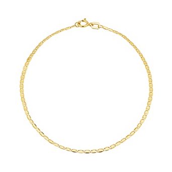 Fremada 10k Gold Flat Oval Link Bracelet