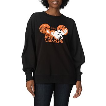 Women's Disney's Mickey Mouse Halloween Oversized Fleece Crew Sweatshirt