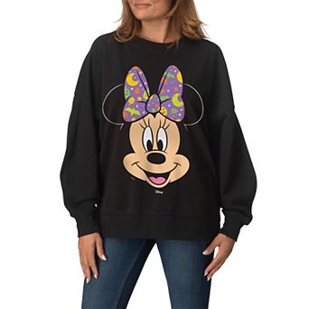 Women's Disney's Minnie Mouse Halloween Oversized Fleece Crew Sweatshirt