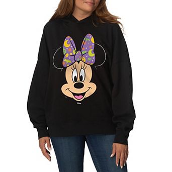 Women's Disney's Minnie Mouse Halloween Oversized Fleece Hoodie Sweatshirt