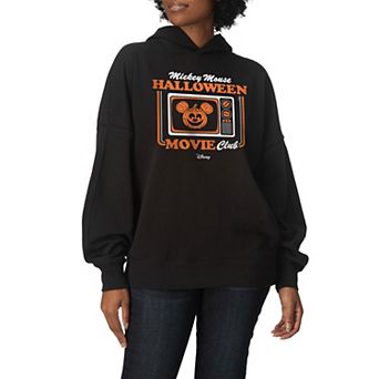 Women's Disney's Mickey Mouse Halloween Movie Club Oversized Fleece Hoodie Sweatshirt