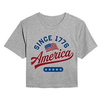 Juniors' America Since 1776 Cropped Tee