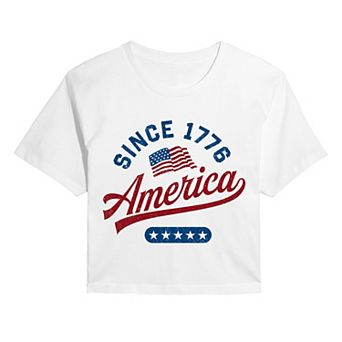 Juniors' America Since 1776 Cropped Tee