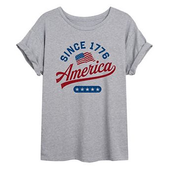 Juniors' America Since 1776 Oversized Tee
