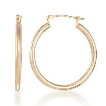 Tori Hill 14k Yellow Gold Over Sterling Silver Polished Round Hoop Earrings