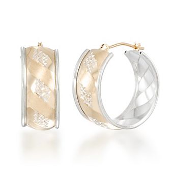 Tori Hill 14k Gold Over Sterling Silver Wide Round Hoop Earrings