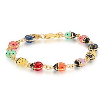 Tori Hill 14k Gold Over Sterling Silver Ladybug Link Bracelet