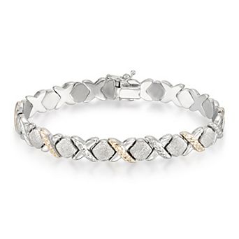 Tori Hill 14k Gold over Sterling Silver X Link Bracelet