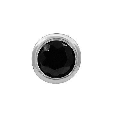 Jewelexcess Sterling Silver 1/2 Carat T.W. Black Diamond Stud Earrings