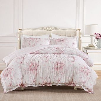 Shabby Chic Garden Floral Comforter Set with Shams