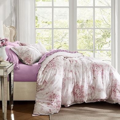 Shabby Chic Garden Floral Comforter Set with Shams