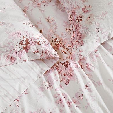Shabby Chic Garden Floral Comforter Set with Shams