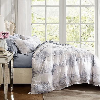 Shabby Chic Toile Bouquet Comforter Set with Shams