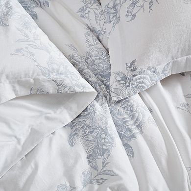 Shabby Chic Toile Bouquet Comforter Set with Shams