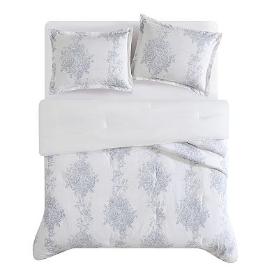 Shabby Chic Toile Bouquet Comforter Set with Shams