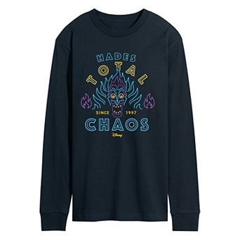 Men's Disney's Hades Total Chaos Long Sleeve Graphic Tee