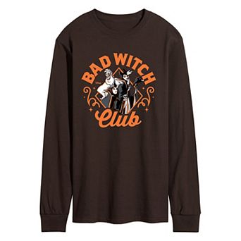 Men's Disney Villains Bad Witch Club Long Sleeve Graphic Tee