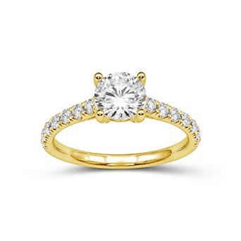 Jewelexcess 1 1/2 Carat T.W. IGL Certified Lab-Grown Diamond Pave Engagement Ring