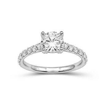 Jewelexcess 1 1/2 Carat T.W. IGL Certified Lab-Grown Diamond Pave Engagement Ring