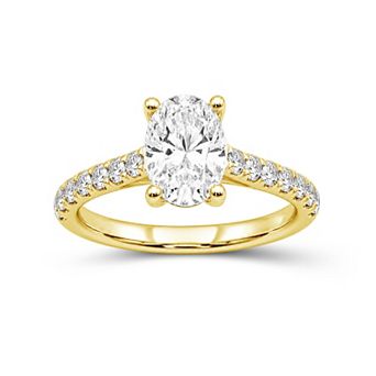 Jewelexcess 2 1/2 Carat T.W. IGL Certified Lab-Grown Diamond Oval Engagement Ring