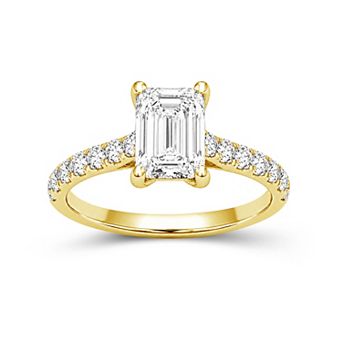 Jewelexcess 2 1/2 Carat T.W. IGL Certified Lab-Grown Diamond Emerald-Cut Engagement Ring