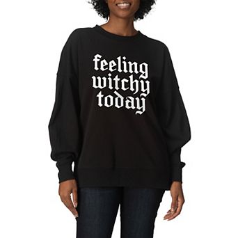 Women's Feeling Witchy Today Oversized Fleece Crew Sweatshirt