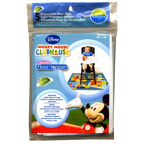 Disney Mickey Mouse Floor Topper 5 Pk Disposable Floor Mats