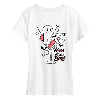 Women's “Here for the Boos” Ghost Graphic Tee