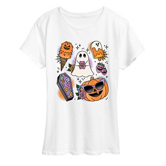 Women's Summerween Flash Tattoos Graphic Tee