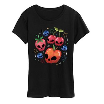 Women's Jack O' Lantern Fruits Graphic Tee