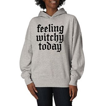 Women's Feeling Witchy Today Oversized Fleece Hoodie Sweatshirt
