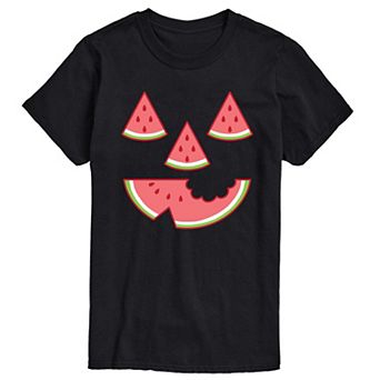 Men's Summerween Watermelon Jack O' Lantern Graphic Tee