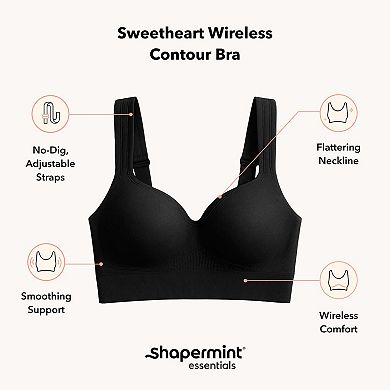 Women's Shapermint Sweetheart Wireless Contour Bra Full Coverage 10035