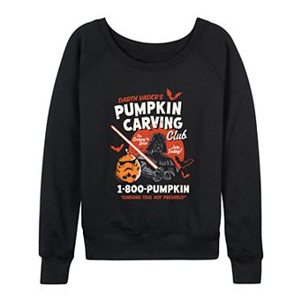 Women's Star Wars Darth Vader Pumpkin Carving Club French Terry Long Sleeve Tee