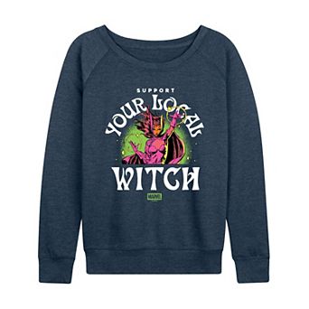 Women's Marvel Support Your Local Witch French Terry Long Sleeve Tee