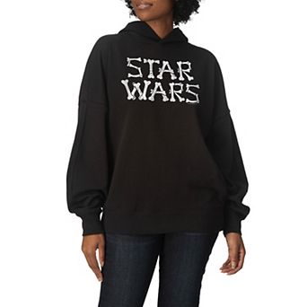 Women's Star Wars Bones Logo Oversized Fleece Hoodie Sweatshirt