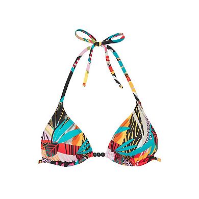 Lascana Women's Mix Print Triangle Bikini Top