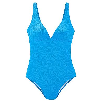 Lascana Women's Textured Shell Pattern One Piece