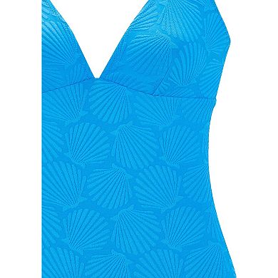 Lascana Women's Textured Shell Pattern One Piece