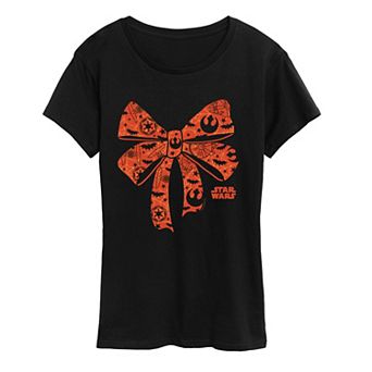 Women's Star Wars Halloween Bow Silhouette Graphic Tee