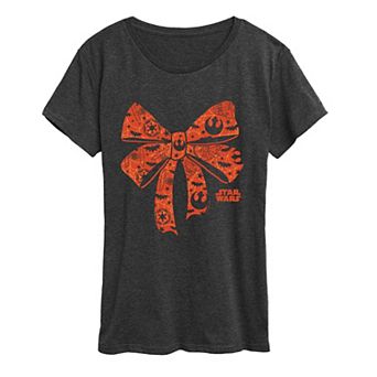 Women's Star Wars Halloween Bow Silhouette Graphic Tee