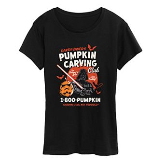 Women's Star Wars Darth Vader Pumpkin Carving Club Graphic Tee