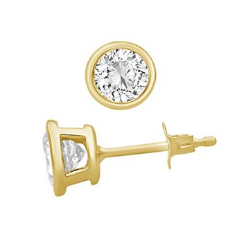 Jewelexcess Sterling Silver 2 Carat T.W. Lab-Grown Diamond Stud Earrings