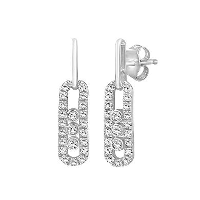 Jewelexcess Sterling Silver 1/2 Carat T.W. Lab-Grown Diamond Stud Earrings