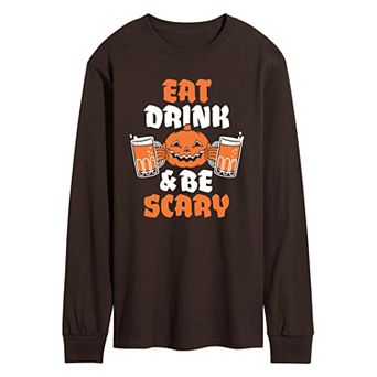 Men's Eat Drink & Be Scary Long Sleeve Graphic Tee