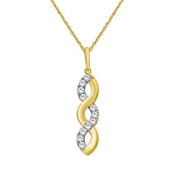 Jewelexcess Sterling Silver 1/3 Carat T.W. Lab-Grown Diamond Pendant Necklace