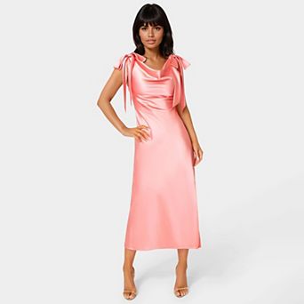 Women's bebe Halter Neck Satin Gown