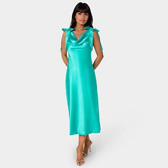 Women's bebe Halter Neck Satin Gown
