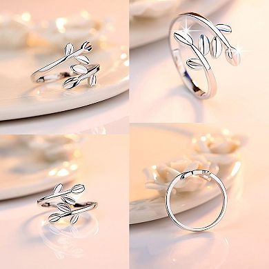 3PCS S925 Sterling Silver Open Ring Set